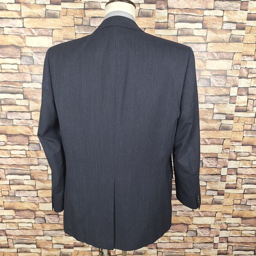 Burt Pullitzer 2 Piece Suit Mens 44L 38X32 Gray Multicolor Stripe Single Vented - Picture 8 of 13