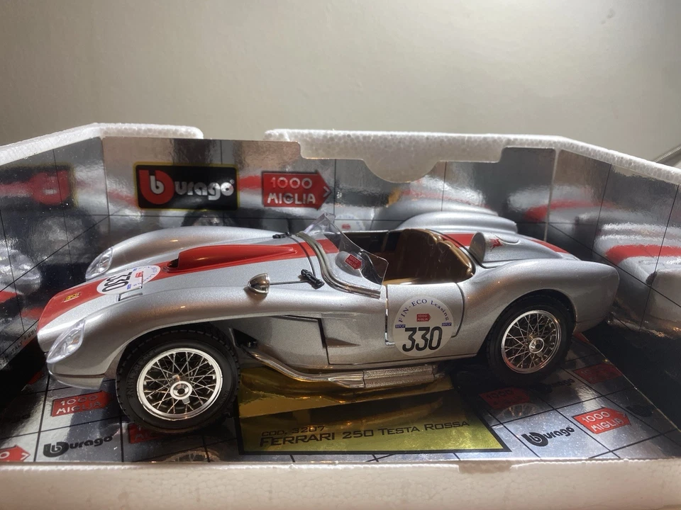 Rare 1/18 Burago Ferrari 250 Testa Rossa Mille Miglia 1957, Cod 3207, Boxed. — 第 2/4 张图片