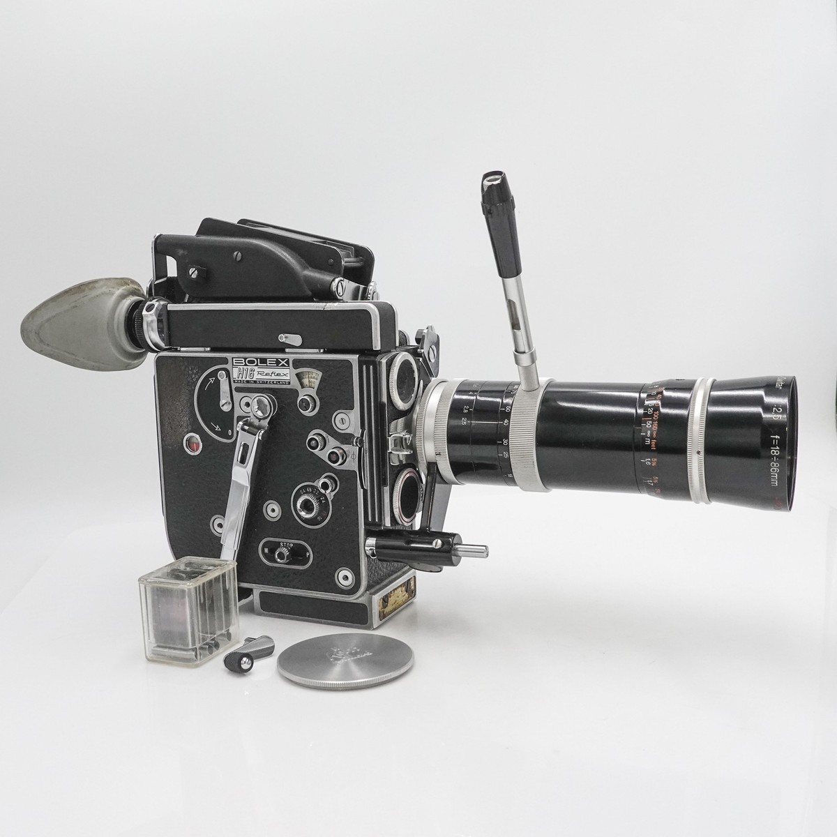 Paillard Bolex H16 Reflex REX5 16mm Cine Film Camera & 18-86mm f