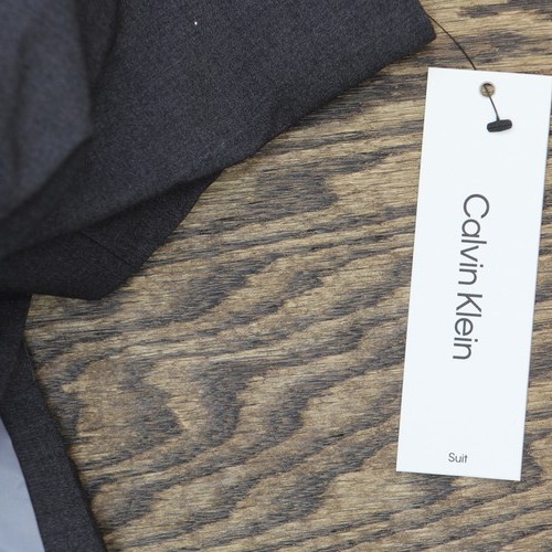Calvin Klein Suit Separate Business One-Button Blazer Jacket Charcoal Gray 16 - Picture 7 of 9