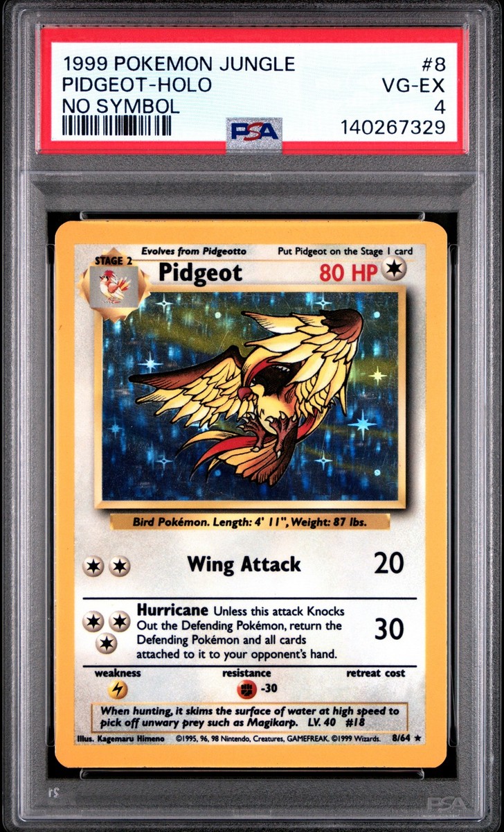 1999 POKEMON JUNGLE NO SYMBOL #8 PIDGEOT-HOLO PSA 4 | eBay
