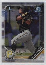 2019 Bowman Chrome Prospects Refractor 494/499 Deon Stafford #BCP-214 z6b