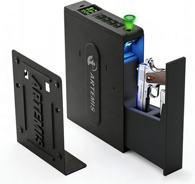 Biometric Slider Handgun Safe Home Nightstand Fingerprint