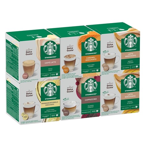 STARBUCKS Probierset White Cup Nescafé Dolce Gusto 6x12 Kaffeekapseln NEU OVP - Bild 3 von 5
