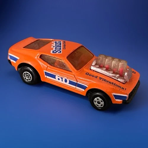 Mustang Piston Popper Sunkist 1973 Matchbox Lesney Rolamatics England Orange Car