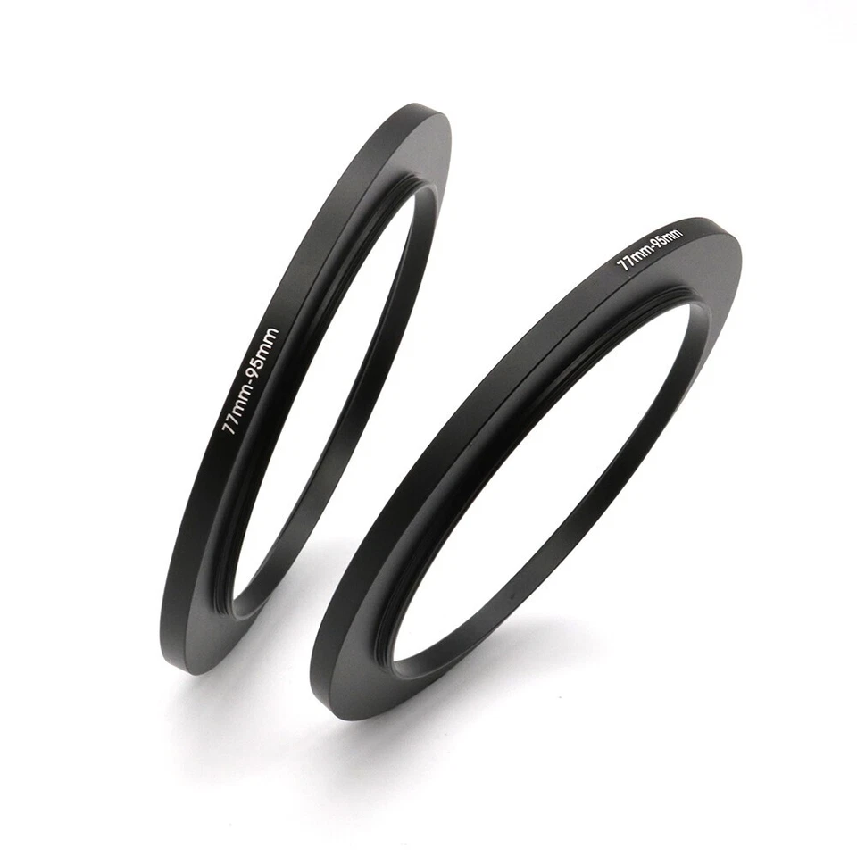 2 Pss Metal Step Up Ring 77mm to 95mm Step Rings with Lens Cleaning Cloth - Image 4 of 4