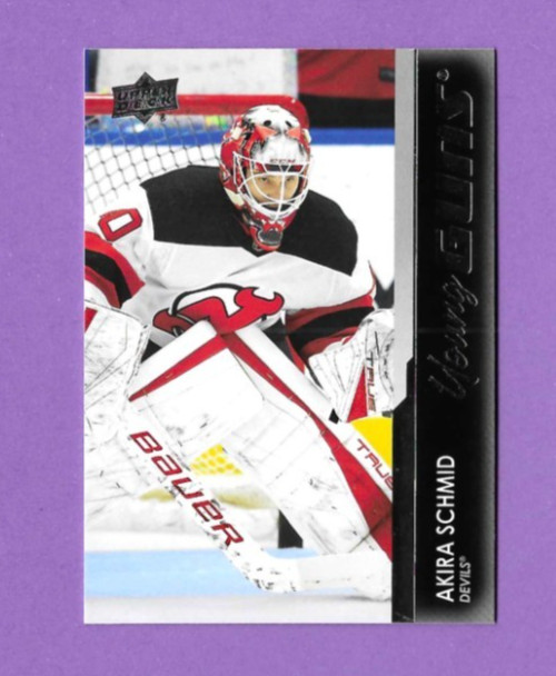 2021-22 Upper Deck Extended Akira Schmid Young Guns RC 716 New Jersey Devils