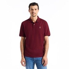 Robert Graham Classic Fit Mens M Belvar Cocktail Knit Burgundy Polo Shirt S/S