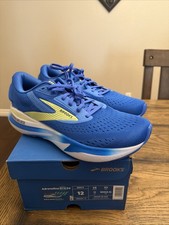 Brooks Adrenaline GTS 24 Cobalt/Neo Yellow Low Top Mesh D 110437 Sz 12  Y7