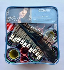 NIP Conair 75 Piece Magnetic Hair Roller Curlers Pack W/ Pins Clips And Comb SLD