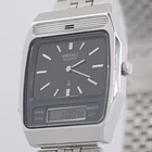 **NEAR MINT** Vintage 1981 SEIKO Digi Ana H259-501A Quartz Black Dial 32mm Mens
