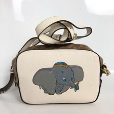 Coach Dumbo Disney Schultertasche Leder weiß echt G11211583