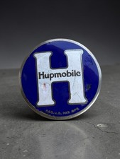 1918-1925 Hupmobile Radiator Emblem 2-18 Original Blue Enamel Badge 52mm