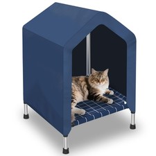 2 in 1 Elevated Dog House - Rainproof Dog Tent Cat House, Dog Sunshade Tent, ...