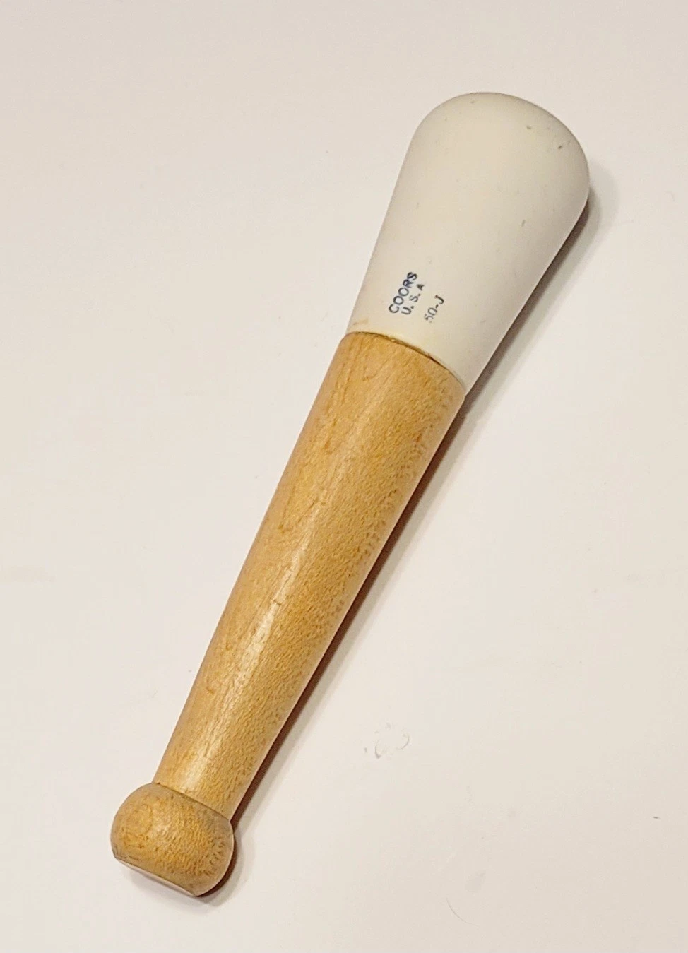 Vintage Coors Pestle 50-J Wooden Handle 7" Long