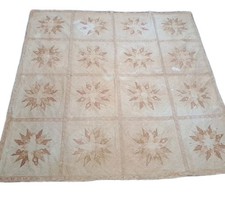 Vintage Star Floral Pattern Quilt As Is
