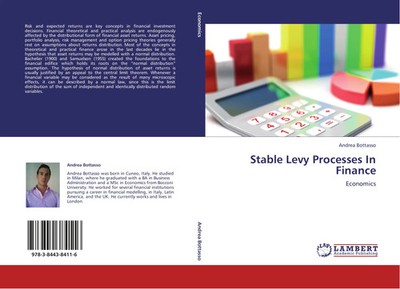 Stable Levy Processes In Finance Economics Andrea Bottasso Taschenbuch 140 S.