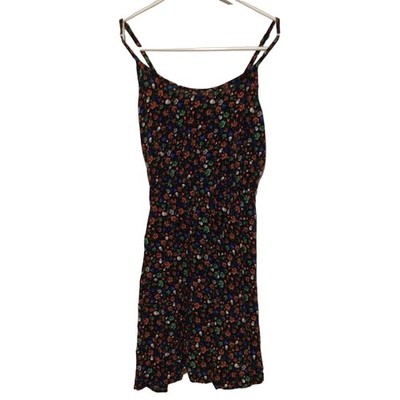 H&M Divided Black Skull Floral Sundress Women s Size 4 Sleeveless Casual Dress