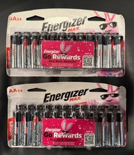 Lot of 2- Energizer Max 24AA Pack Batteries 48 AA Total Expires -12/2035