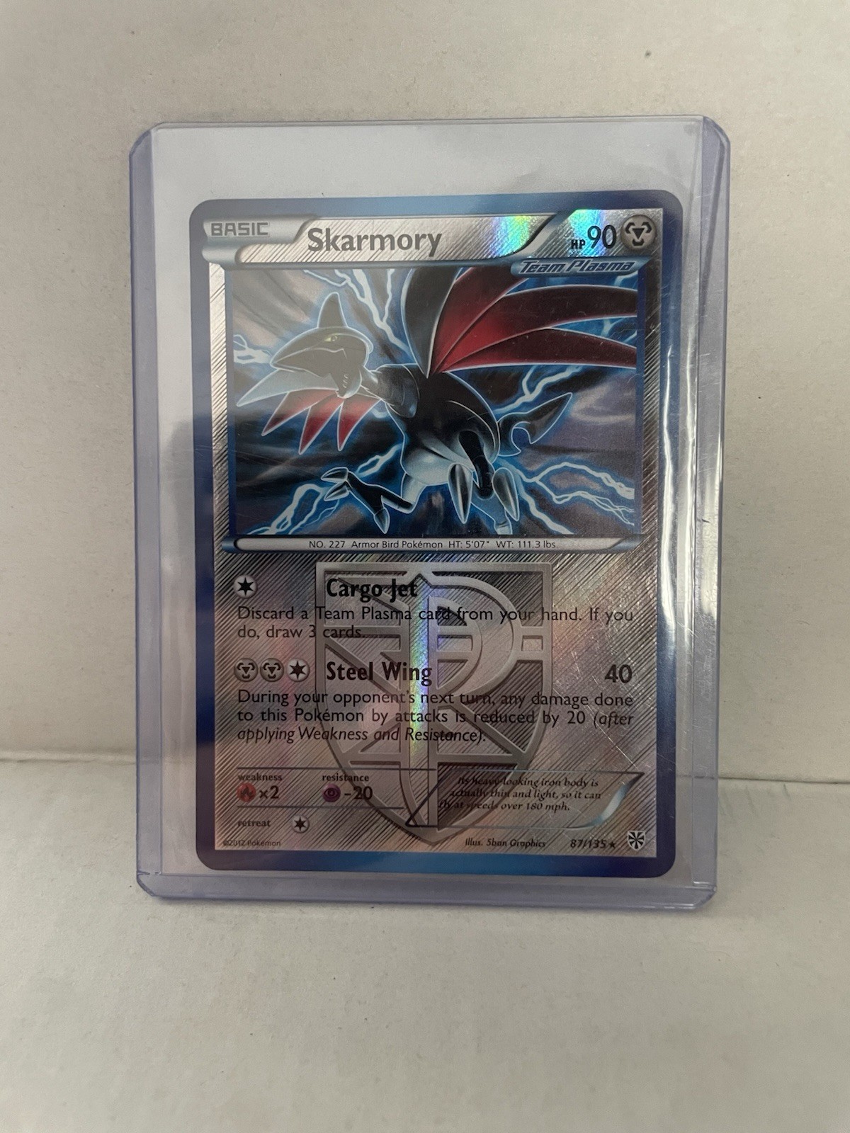 Skarmory (Team Plasma) 87/135 Plasma Storm Reverse Holo Rare Pokemon Card