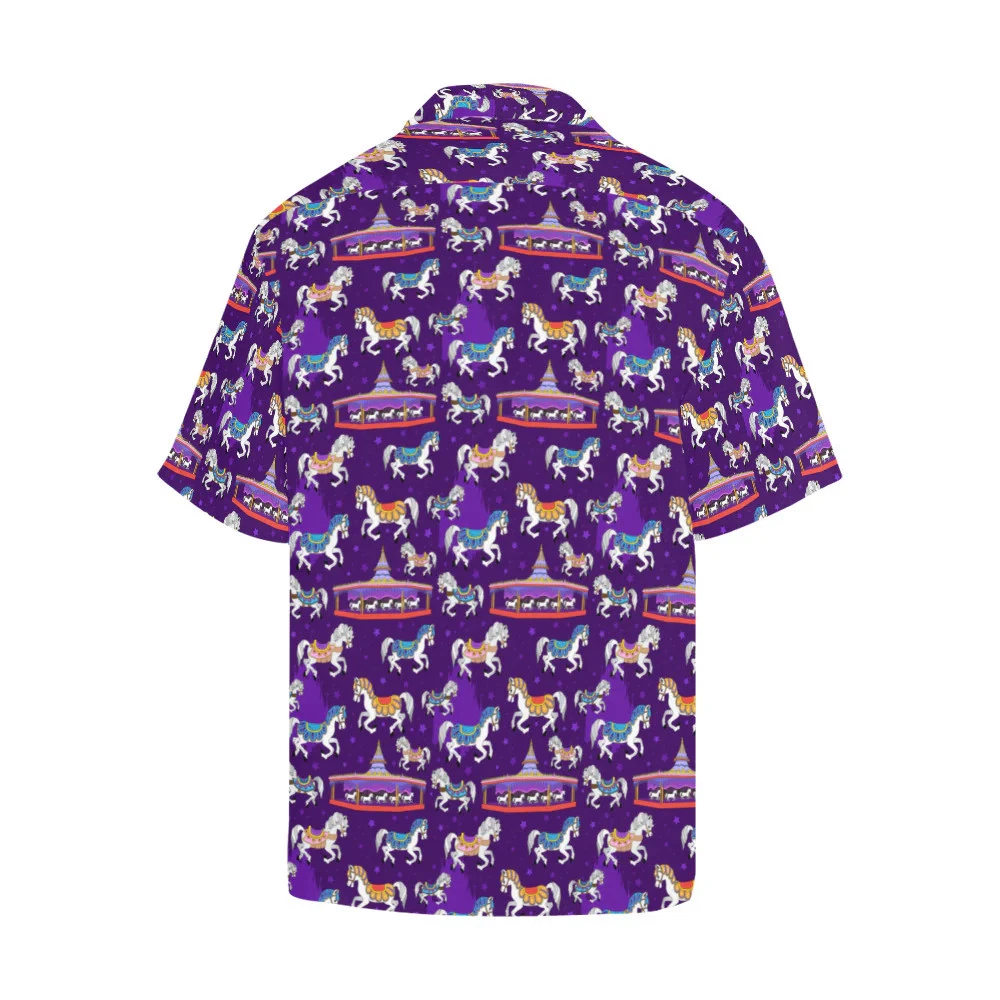 Disney Horse Carousel Purple Hawaiian Shirt
