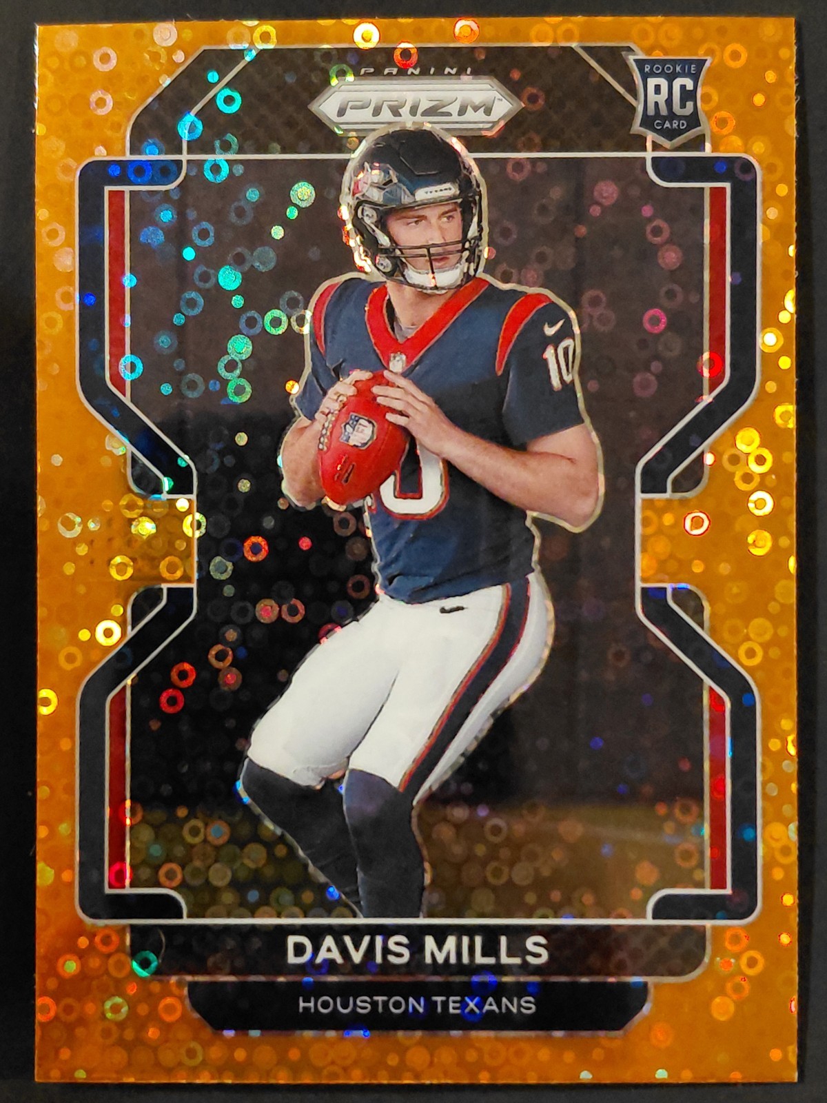 2021 Panini Prizm Davis Mills RC Rookie Orange Disco Prizm #352