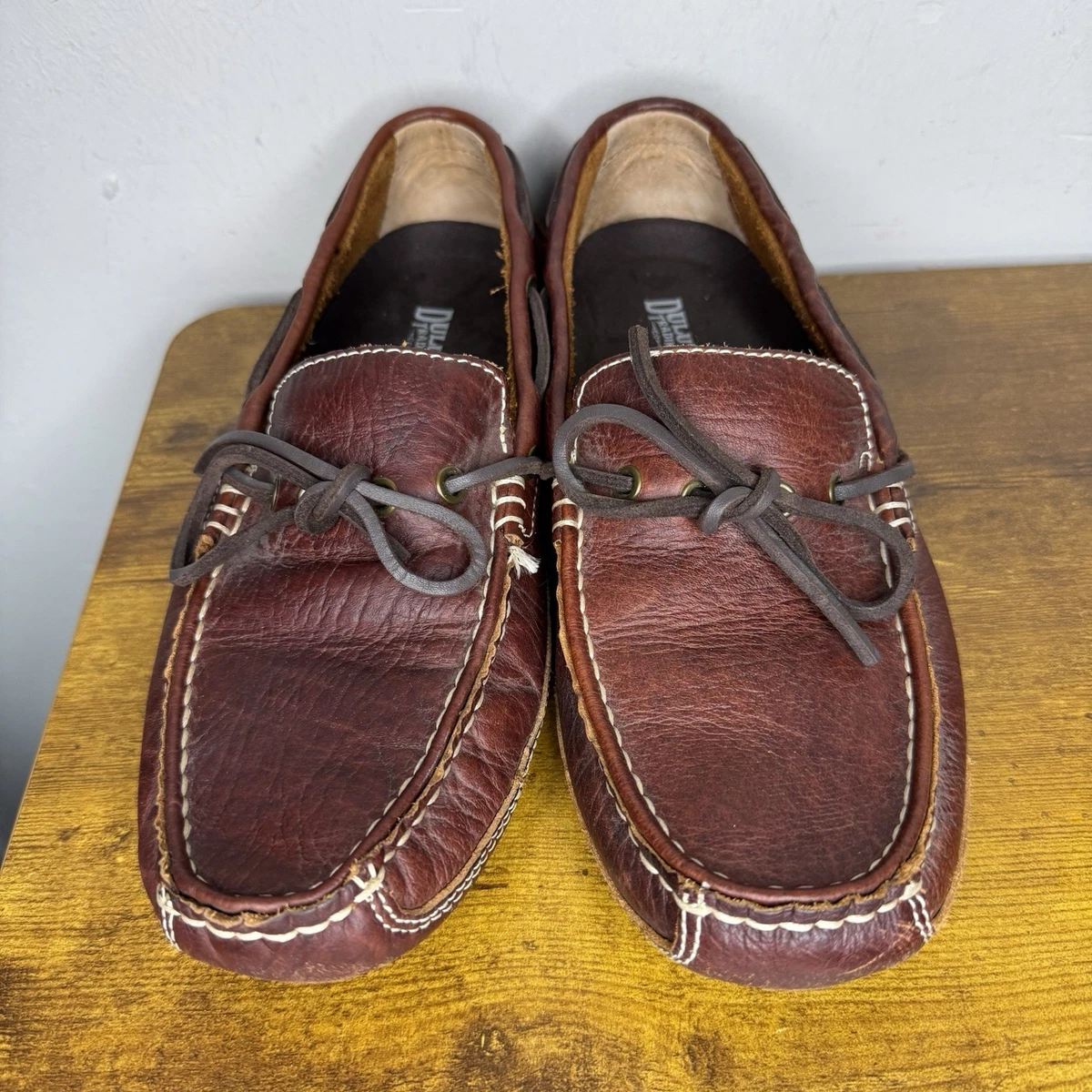Duluth Trading Co Bison Brown Leather Loafers Driving Moccasins- EUC DULUTH Trading Co Men main image 2