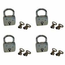 Produktbild - 4x ABUS Vorhangschloss 50mm Schwenkbügel Vorhängeschloss Hangschloss 2 Schlüssel