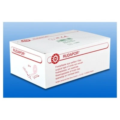 Noba Rudapor Fixierpflaster, weißes Vlies, (1,25 cm x 9,14 m, 24 Rollen) - Bild 1 von 3