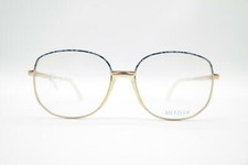 Vintage Metzler 7347 523 Gold Blue Oval Glasses Eyeglass Frame NOS