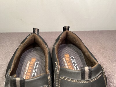 Skechers Montz Devent Relaxed Fit Leather Casual Loafer Shoes Brown Mens Size 13 s-l400.jpg main image 2
