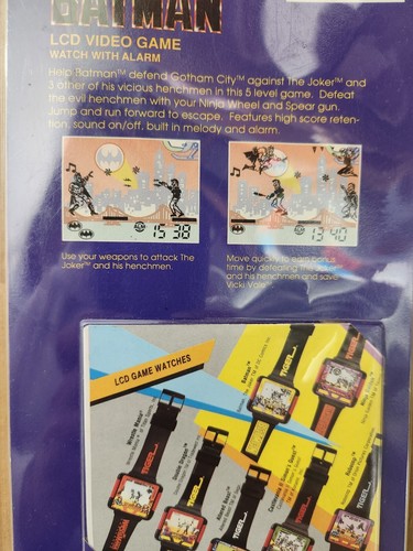 Reloj Batman 1989 Tiger Electronics de Colección LCD Videojuego Nuevo Sellado - Imagen 5 de 7