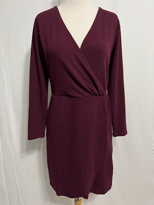 Ann Taylor LOFT OUTLET Surplice V-Neck Faux Wrap Sheath Dress
