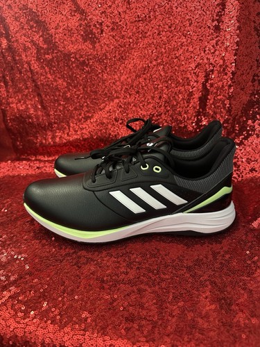 Adidas Solarmotion 24 Golf Mens Size 11.5 Black White Green Waterproof IG0827