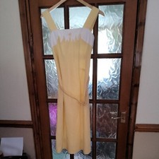 Women's Vintage Canadian D'Allairds Yellow Dress and Jacket Goodwood Revival