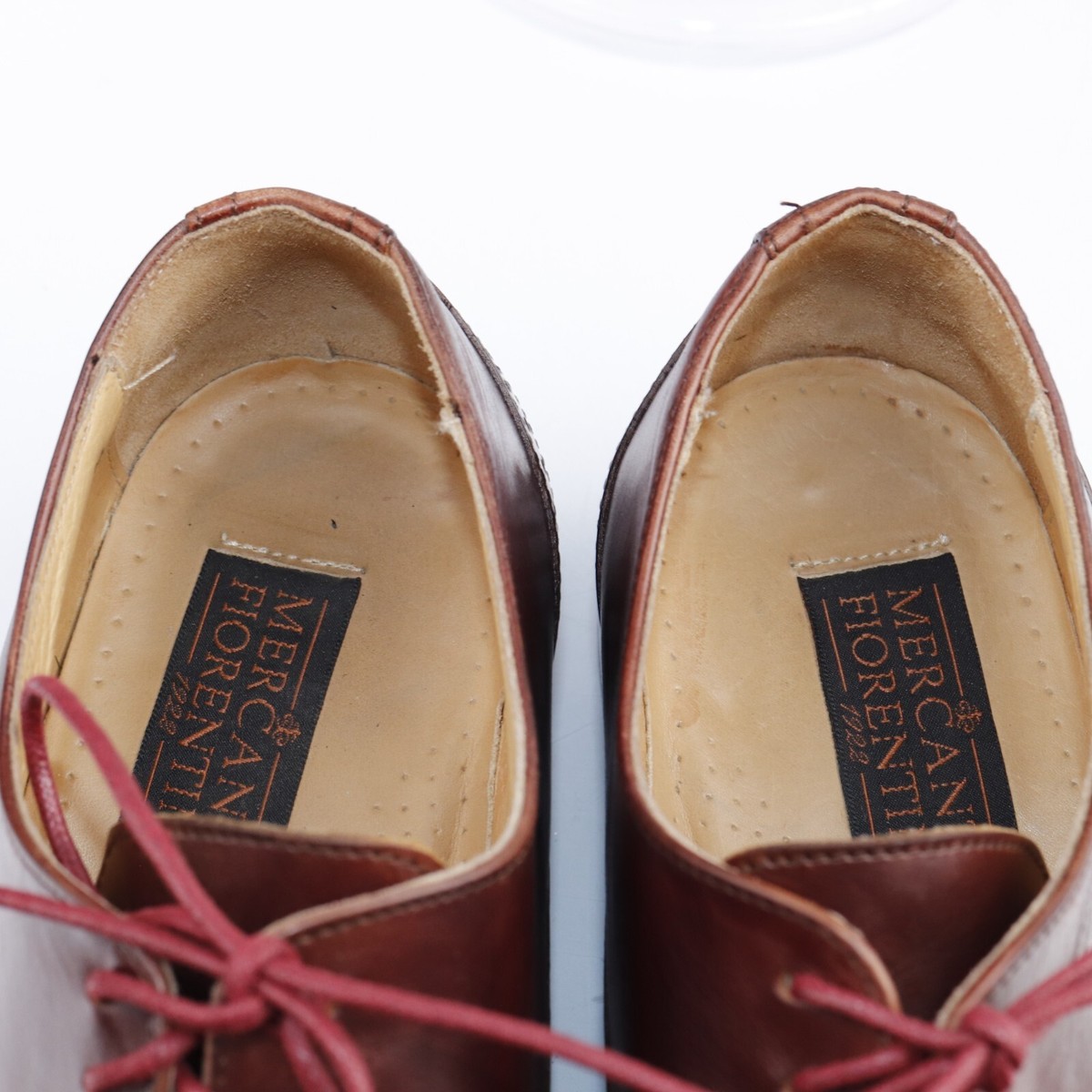Mercanti Fiorentini Mens Oxford Size 8.5 M Burgundy Leather  display picture 2
