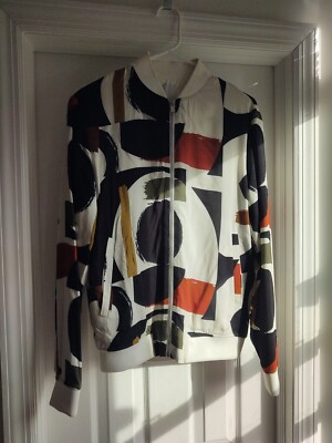 ZARA JACKET Women's Small Multicolor Full Zip Long Sleeve Pockets Polyester  Soft