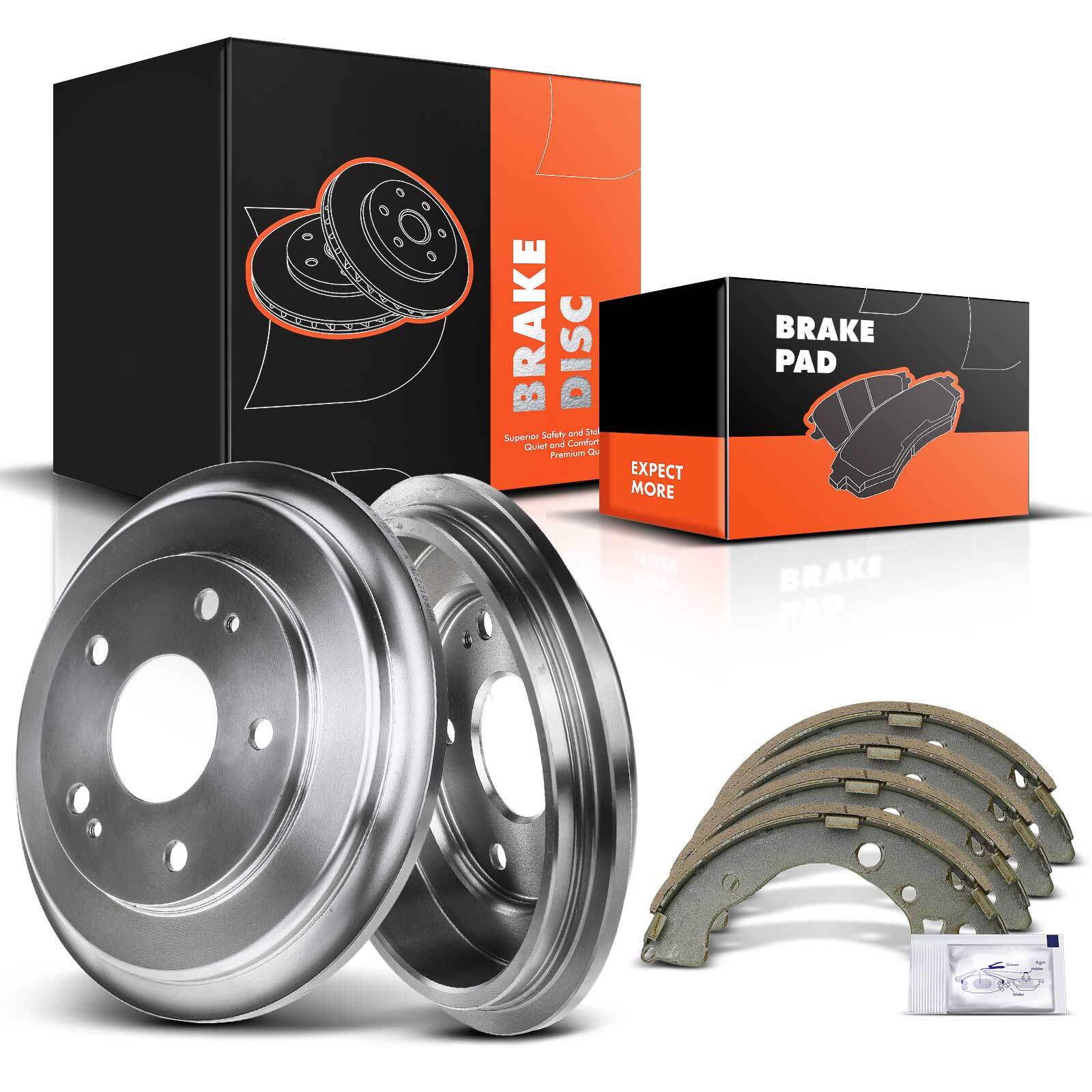 Rear Brake Drums + Brake Shoes for Honda Civic 2006 20072015 L4 1.8L