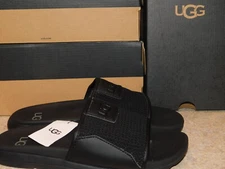 NEW MENS SIZE 7 BLACK UGG TNL XAVIER HYPERWEAVE SLIDES SANDALS 1108046