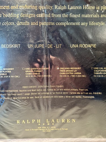 Ralph Lauren Bed Skirt Dust Ruffle Purple Lilac Matelasse Quilted King New - Picture 2 of 7