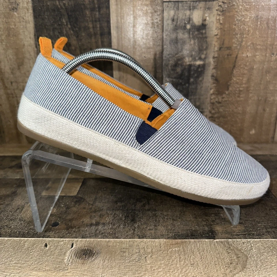 Zapatos mocasines para conducir Mulo para hombre talla 9,5 rayas Seer Sucker azul Foto 4 de 4