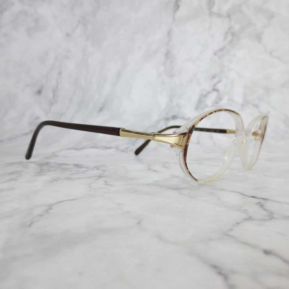 Luxottica LU4267 O447 Anteojos Ovalados Marrón Transparente Monturas de Borde Completo 51-16-130 Foto 2 de 4