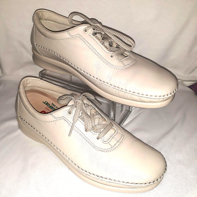 SAS BEIGE LEATHER SNEAKERS WALKING COMFORT CASUAL DRESS SHOES US WOMENS SZ  8 | eBay