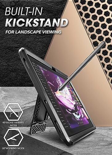 Für Samsung Galaxy Tab S10 Plus 12,4 Zoll (2024) Hülle mit Ständer, [Einhorn - Bild 3 von 8