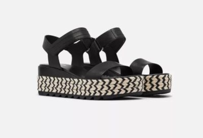 Sorel Cameron Double Strap Leather Slide Sandals Black Women\'s 12 Sorel womens cameron flatform - Gem main image 3