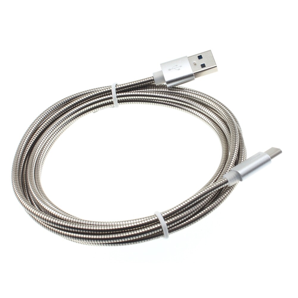 For T-Mobile REVVL 6 6x Pro - 6ft Long Metal USB Cable Type-C Charger Cord Power
