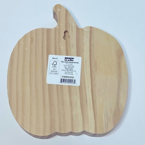 Mondo Lama Halloween Autunno Legno Zucca e Tomba Pietra Set Pronto da Decorare NUOVO - Foto 5 di 14