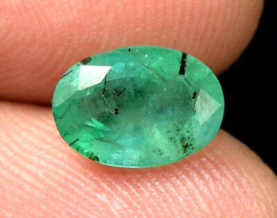 2.55 Cts. Oval Zambian Emerald 10mm x 7mm x 5.5mm Genuine Emerald Gemstone