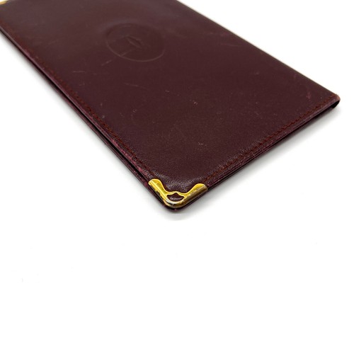 Cartier Wallet Must Bordeaux Leather Long Bifold Purse From Japan Authentic - Picture 8 of 15