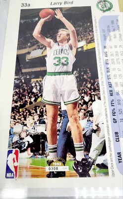 RARE OVERSZIED JUMBO 1992-93 UPPER DECK LARRY BIRD LE #/ED BOSTON